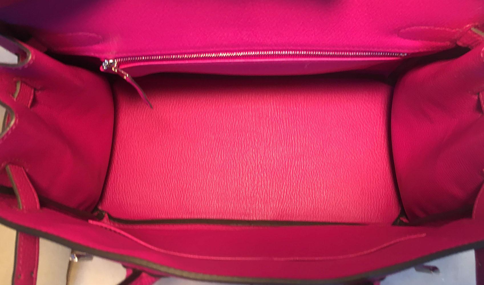 NEW HERMES Rose Pourpre Togo PHW 30cm Pink Birkin Bag 3