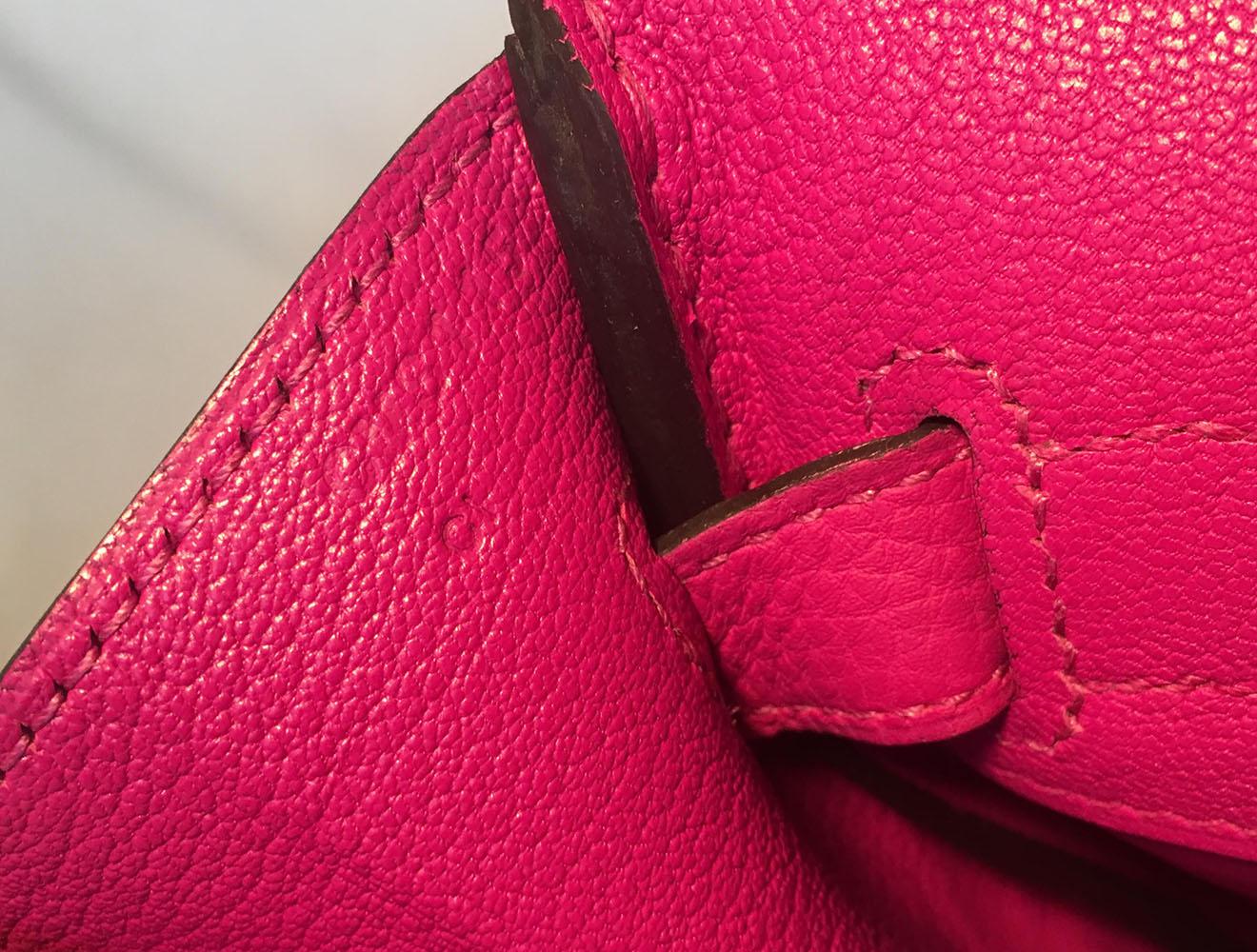 NEW HERMES Rose Pourpre Togo PHW 30cm Pink Birkin Bag 4