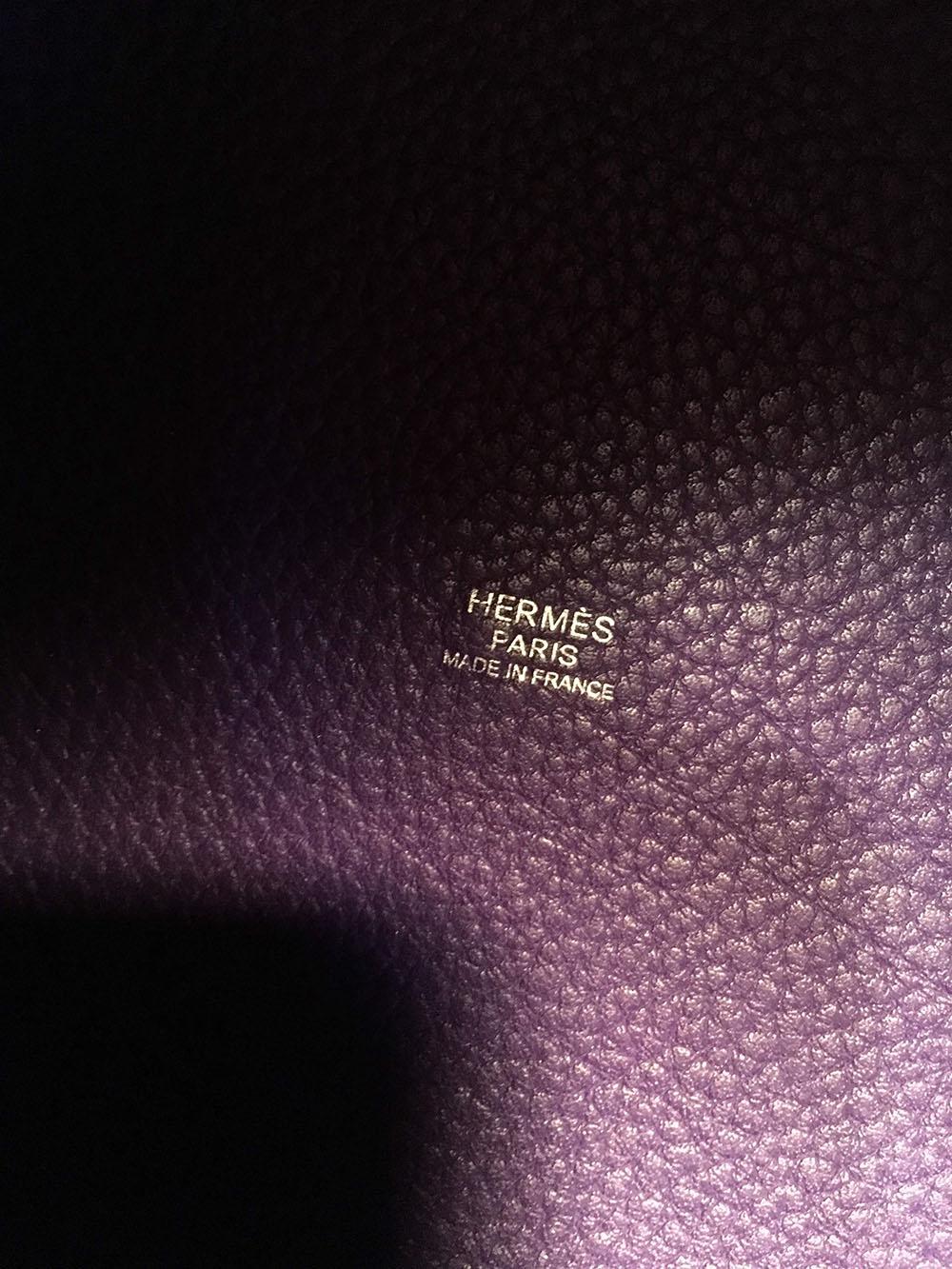 Hermes Purple Clemence Leather Picotin TGM Handbag 1