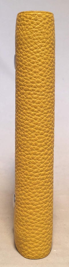 Hermes Yellow Clemence Leather Notebook