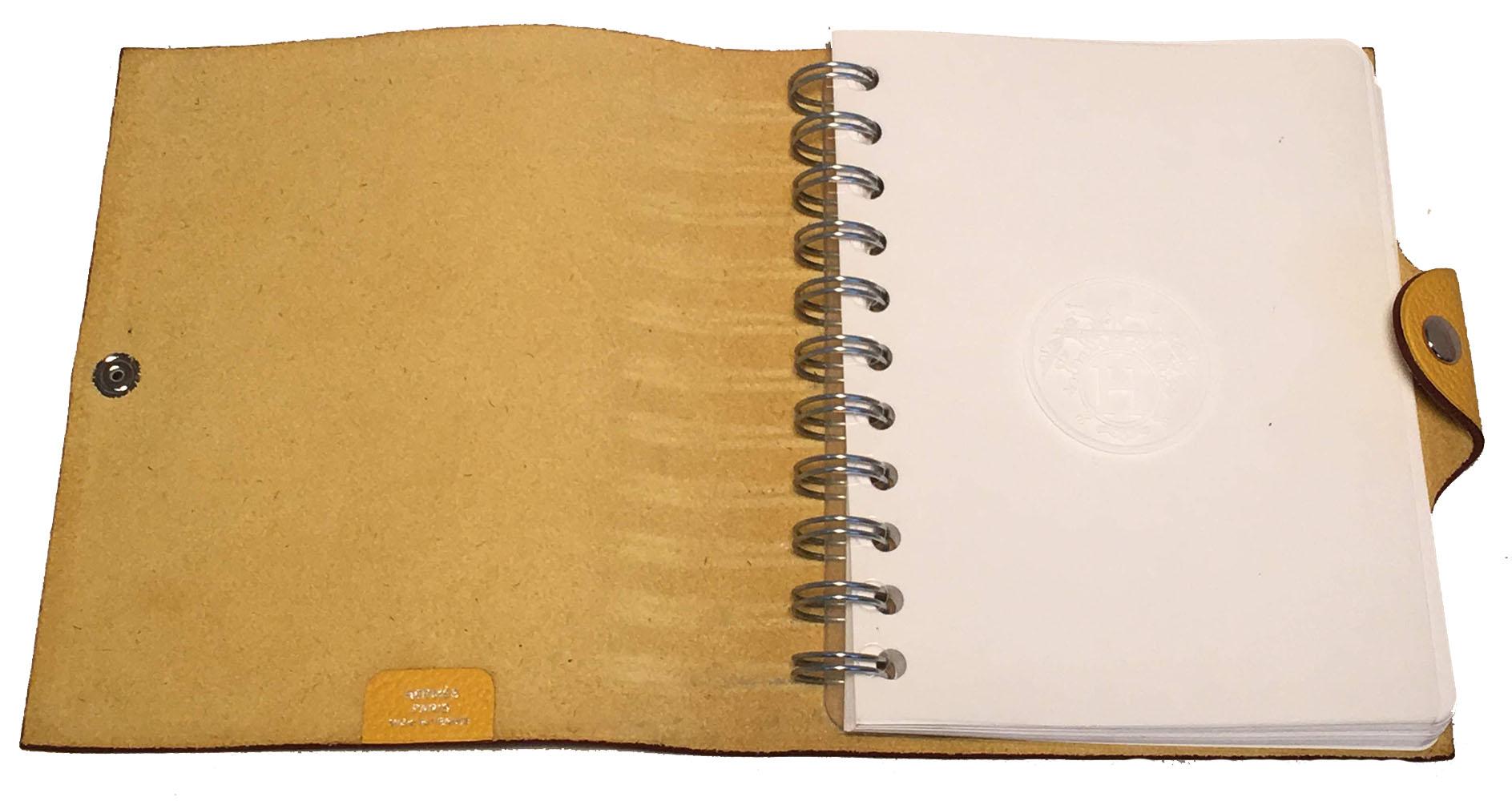 Women's or Men's Hermes Yellow Clemence Leather Notebook