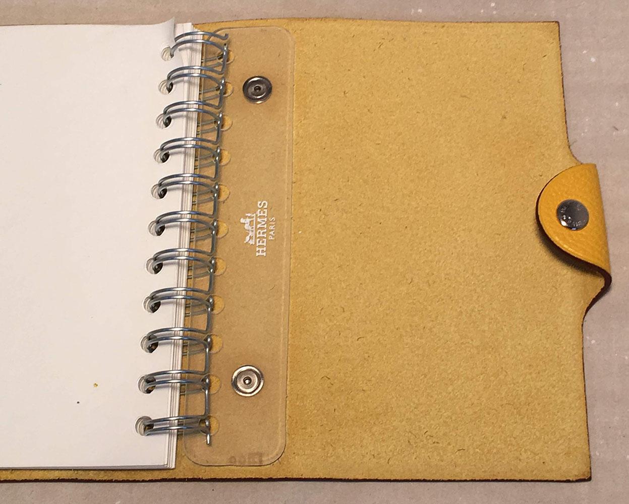 Hermes Yellow Clemence Leather Notebook 3