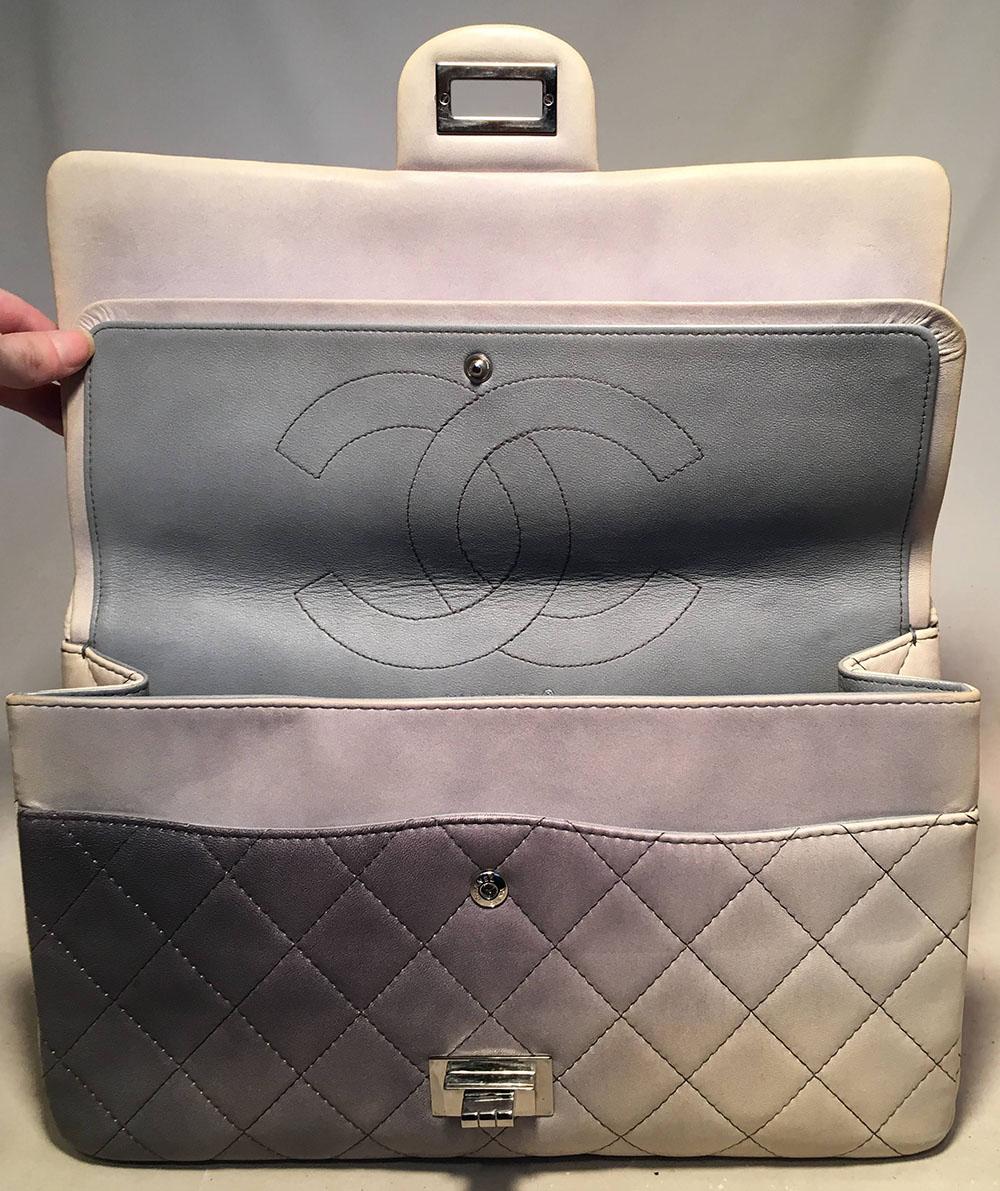 Women's CHANEL Double Hybrid Degrade Ombre Grey Leather 2.55 Reissue 227 Classic Flap