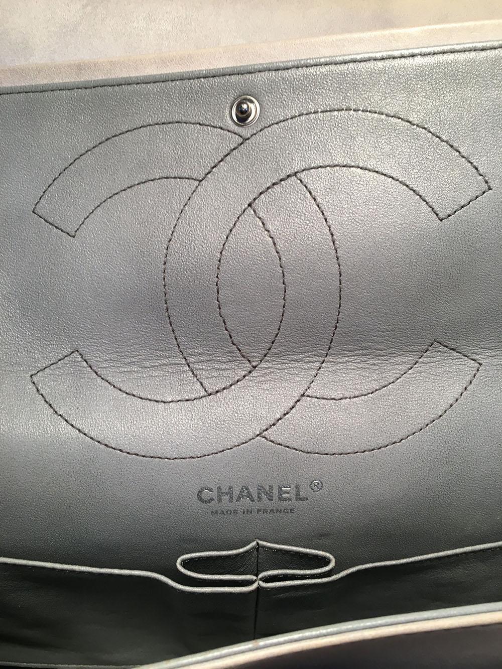 CHANEL Double Hybrid Degrade Ombre Grey Leather 2.55 Reissue 227 Classic Flap 1