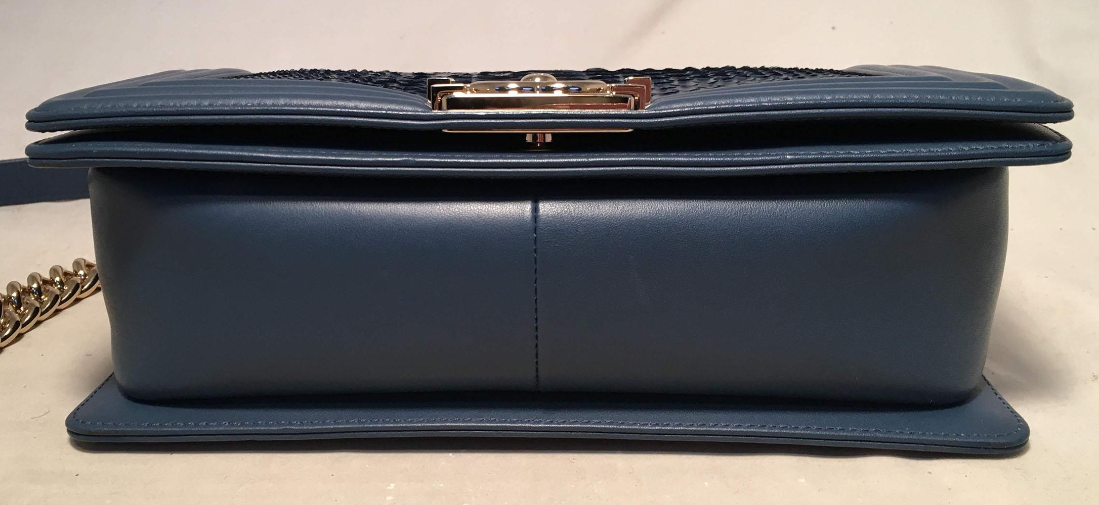 chanel snakeskin boy bag