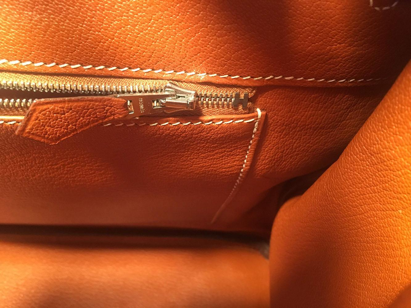 Hermes Tan 35cm Chevre Coromandel Leather Silver PDH Birkin Bag 3