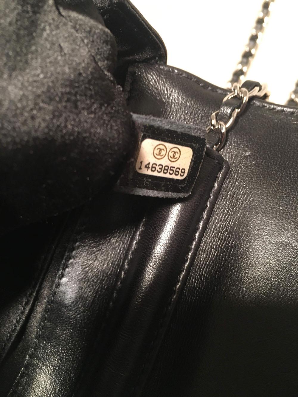 Chanel Quilted Black Leather Butterfly Classic Flap Shoulder Bag 4