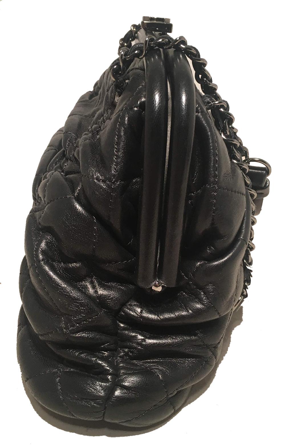 ruched leather handbag