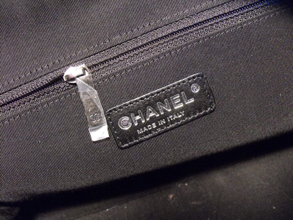 Chanel Black Quilted Medium Shopper Tote Shoulder Bag 3