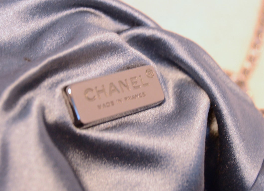 Black Chanel Rhinestone Chain mail Crossbody Shoulder bag-RUNWAY