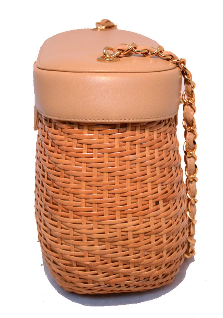 black and tan wicker basket