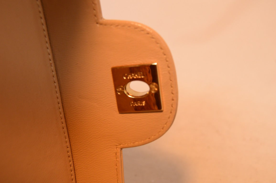 Chanel Tan Leather and Wicker Basket Shoulder Bag 2