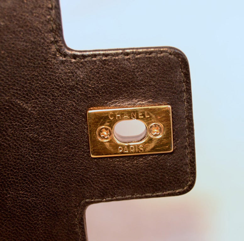 Chanel Black Leather and Wicker Shoulder Bag 2