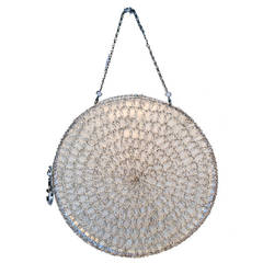Salvatore Ferragamo Silver Wire Woven Handbag- RUNWAY 3
