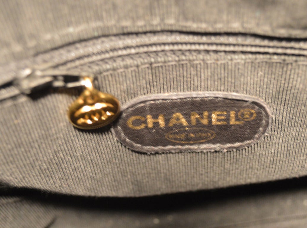 Chanel Black Caviar Front Pocket Shopper Shoulder Bag 2