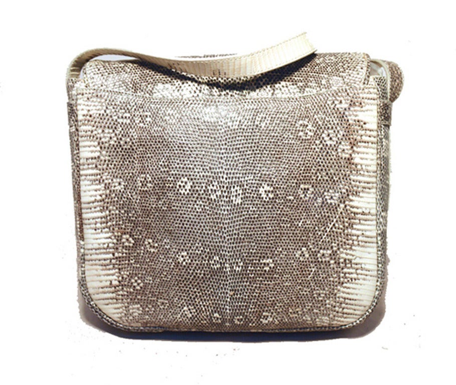 De las mujeres Bolso bandolera Trussardi gris y blanco con anilla de lagarto en venta