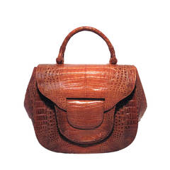 Nancy Gonzalez Braune Krokodillederhandtasche Neu mit Etikett