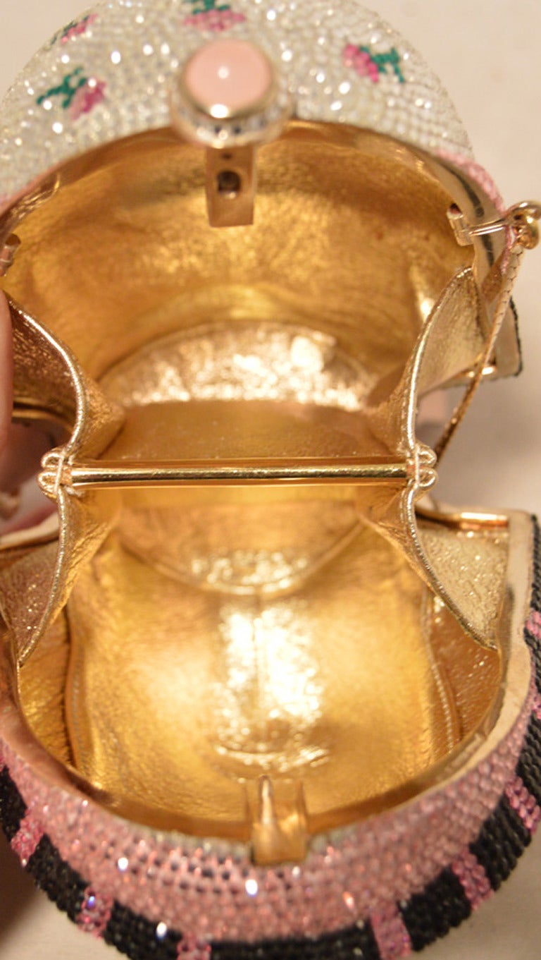 Judith Leiber Rare Swarovski Crystal Mask Minaudiere 1