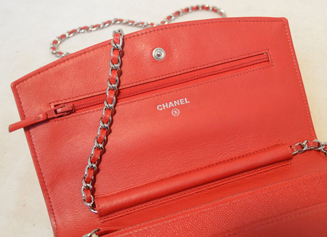Chanel Red Caviar Wallet On A Chain Woc For Sale at 1stDibs caviar