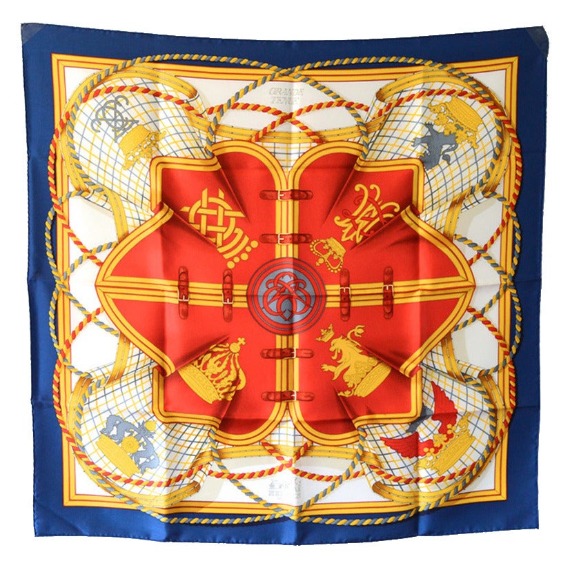 Hermes Vintage Grande Tenue Silk Scarf