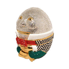 Judith Leiber Humpty Dumpty Swarovski Crystal Minaudiere