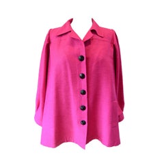 Yves Saint Laurent Vintage Pink Silk and Linen Faille Jacket
