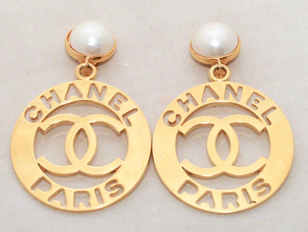 chanel paris earrings