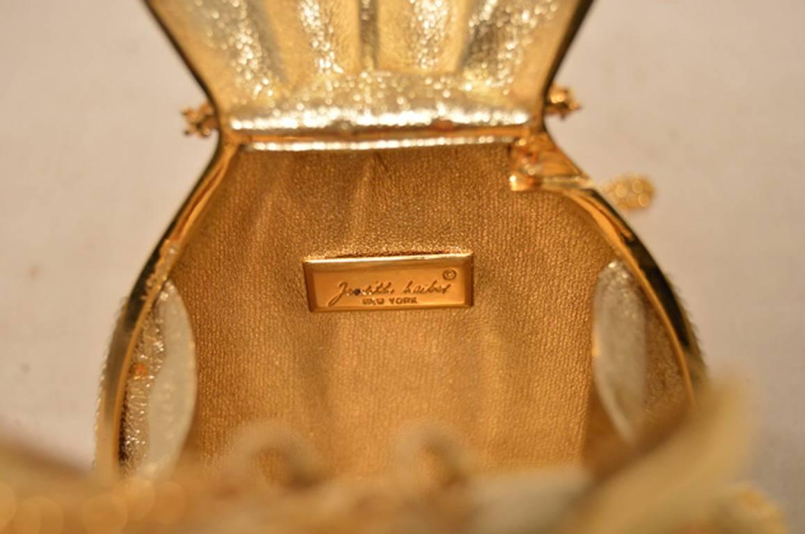 Judith Leiber Gold and Clear Swarovski Crystal Beggars Minaudiere 2