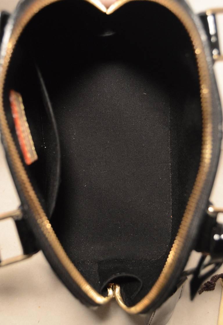 Women's NWOT Louis Vuitton Beautiful Alma BB in Black Magnetique Vernis Leather