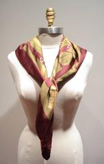 Hermes Vintage Eperon d'Or Silk Scarf in Maroon-RARE COLORWAY