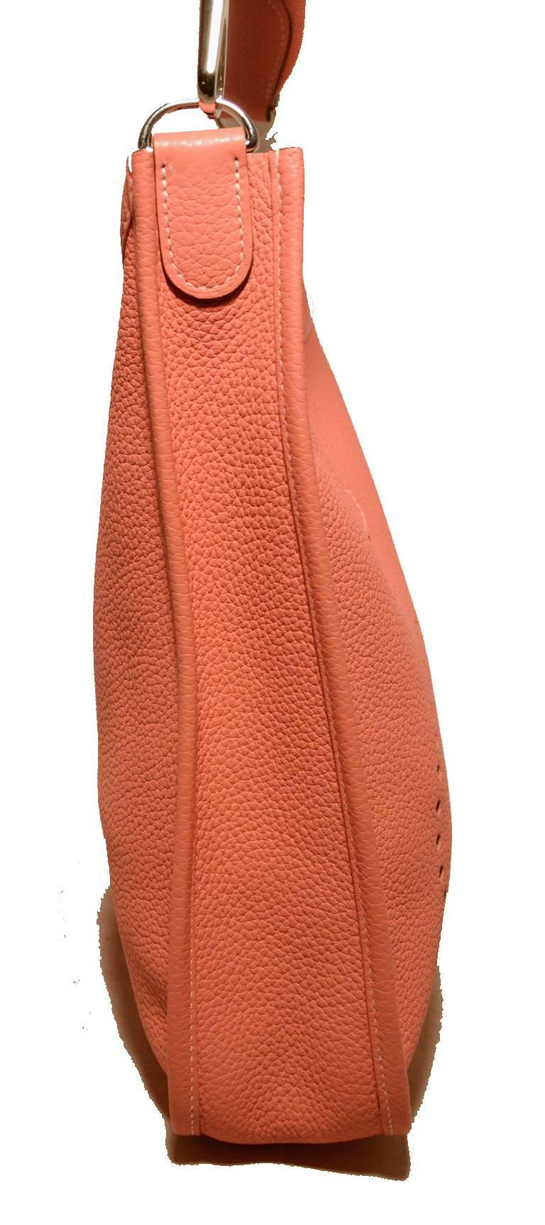 Hermes Crevette Taurillon Clemence Leather Evelyne III PM Shoulder Bag 2