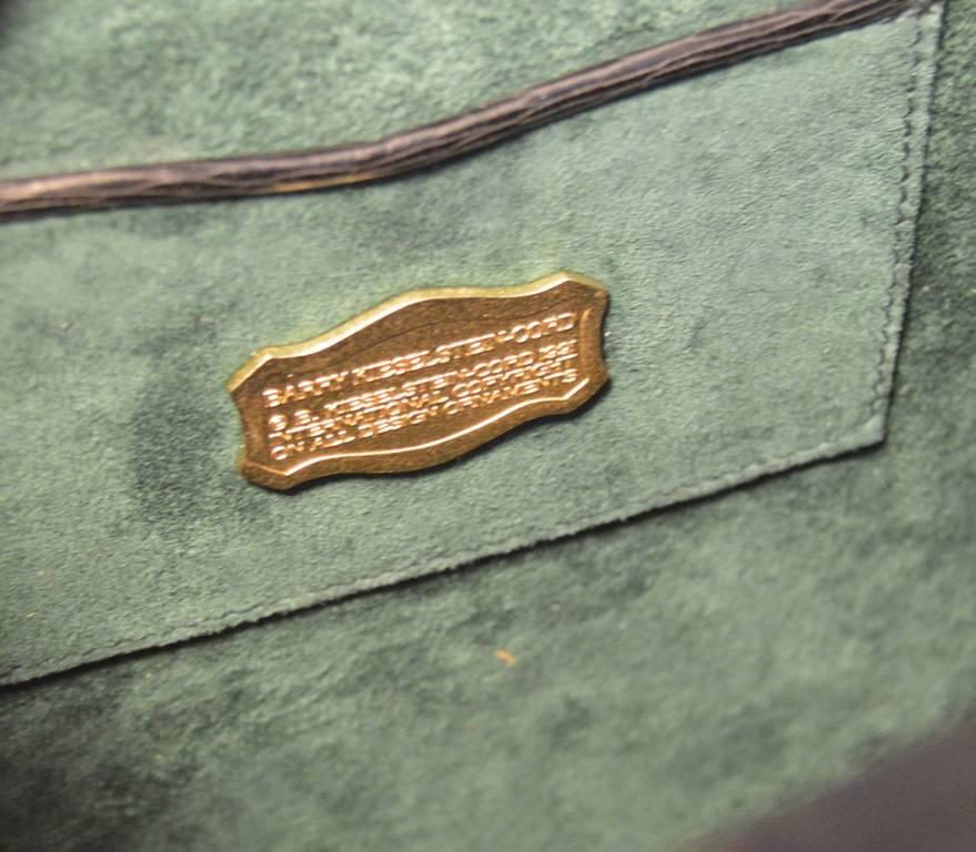 Barry Kieselstein-Cord Schwarze Leder-Uhrenhandtasche 1