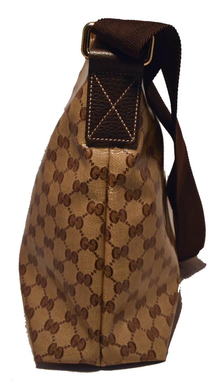 Brown Gucci Monogram Square Unisex Shoulder Bag 