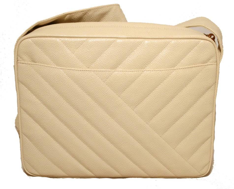 vintage cream chanel bag