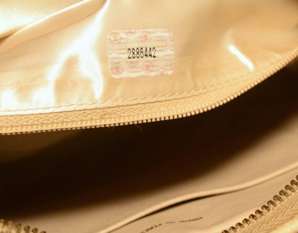 Chanel Vintage Cream Caviar Quilted Shoulder Bag 2