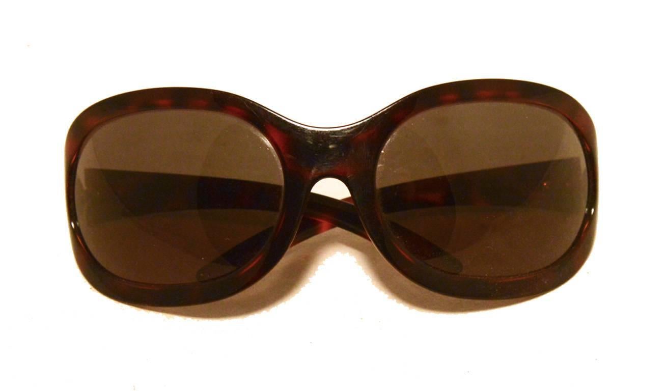 Gucci Brown Tortoiseshell Oval Frame Sunglasses 3