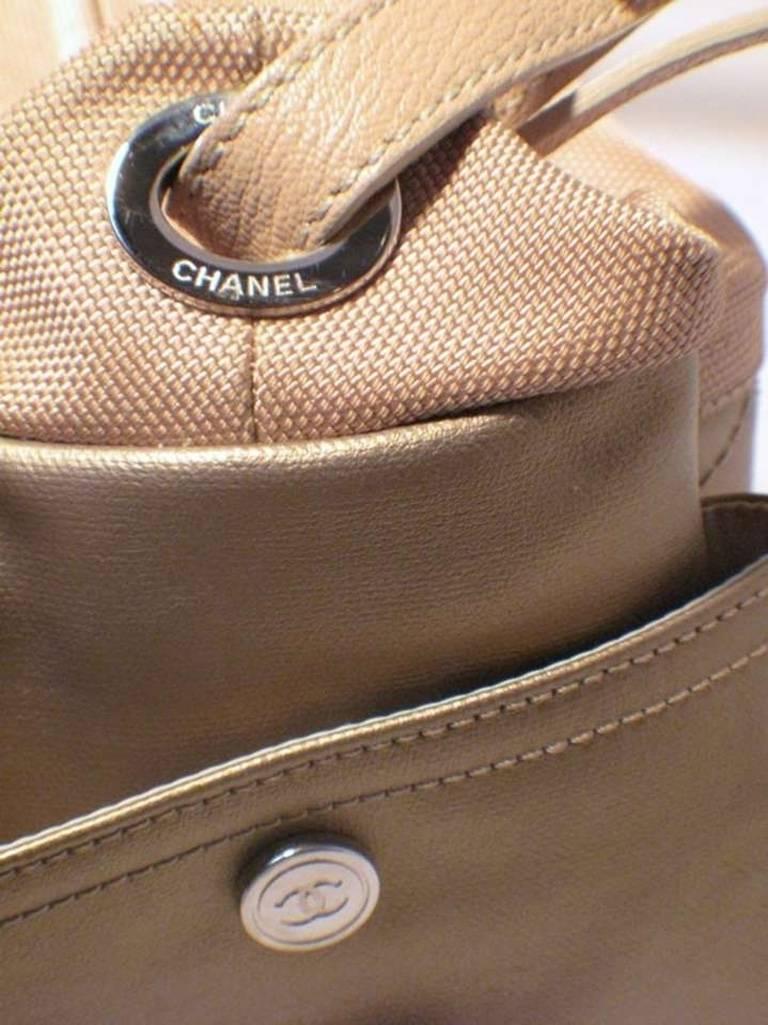 Chanel Metallic Gold Leather Shopper 2