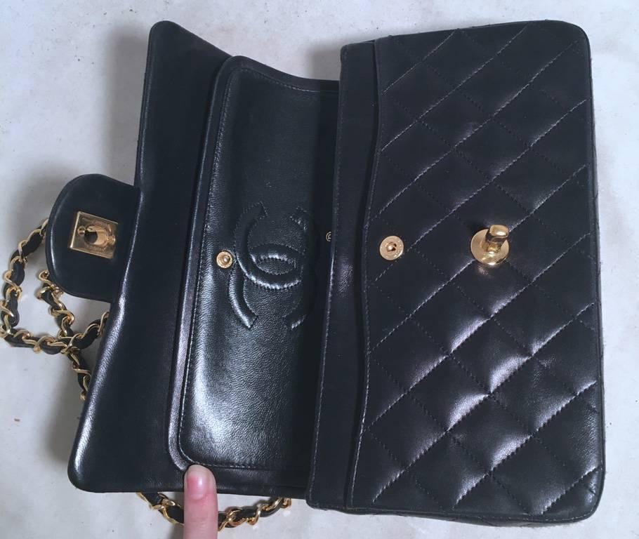 chanel classic flap navy blue