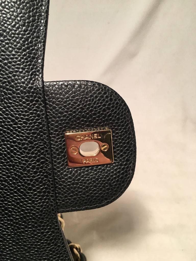 Chanel Black Caviar 12inch 2.55 Double Flap Classic Shoulder Bag 1