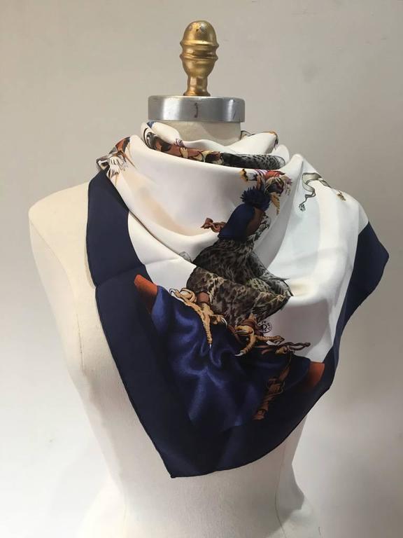 Hermes Vintage Chasse a Vol Silk Scarf c1960s at 1stDibs | chasse