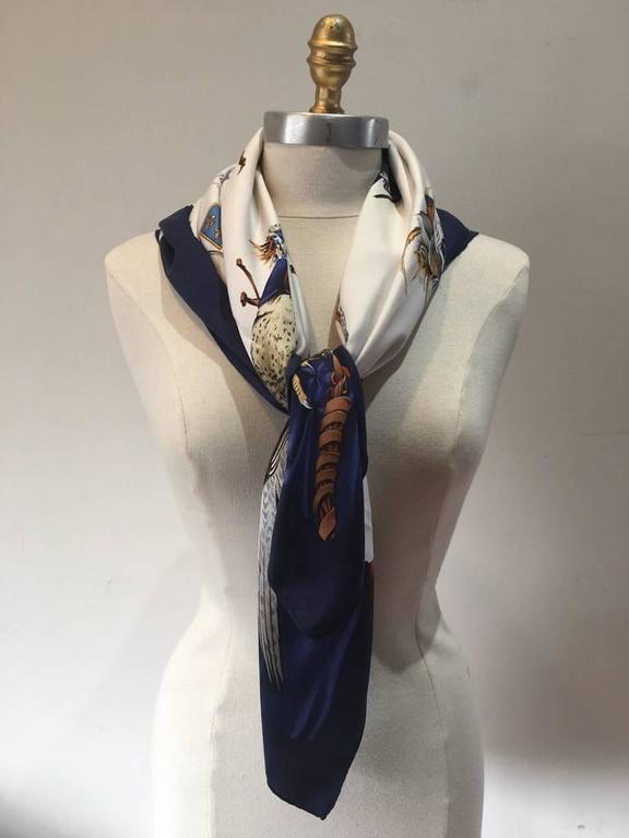 Hermes Vintage Chasse a Vol Silk Scarf c1960s at 1stDibs | chasse