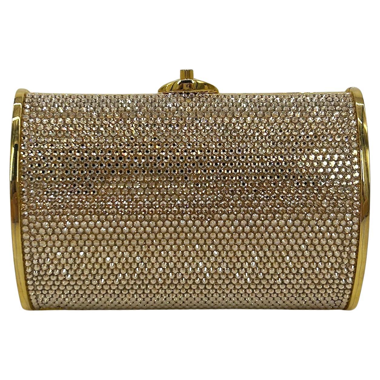 Judith Leiber Mini minaudière en cristal Swarovski doré