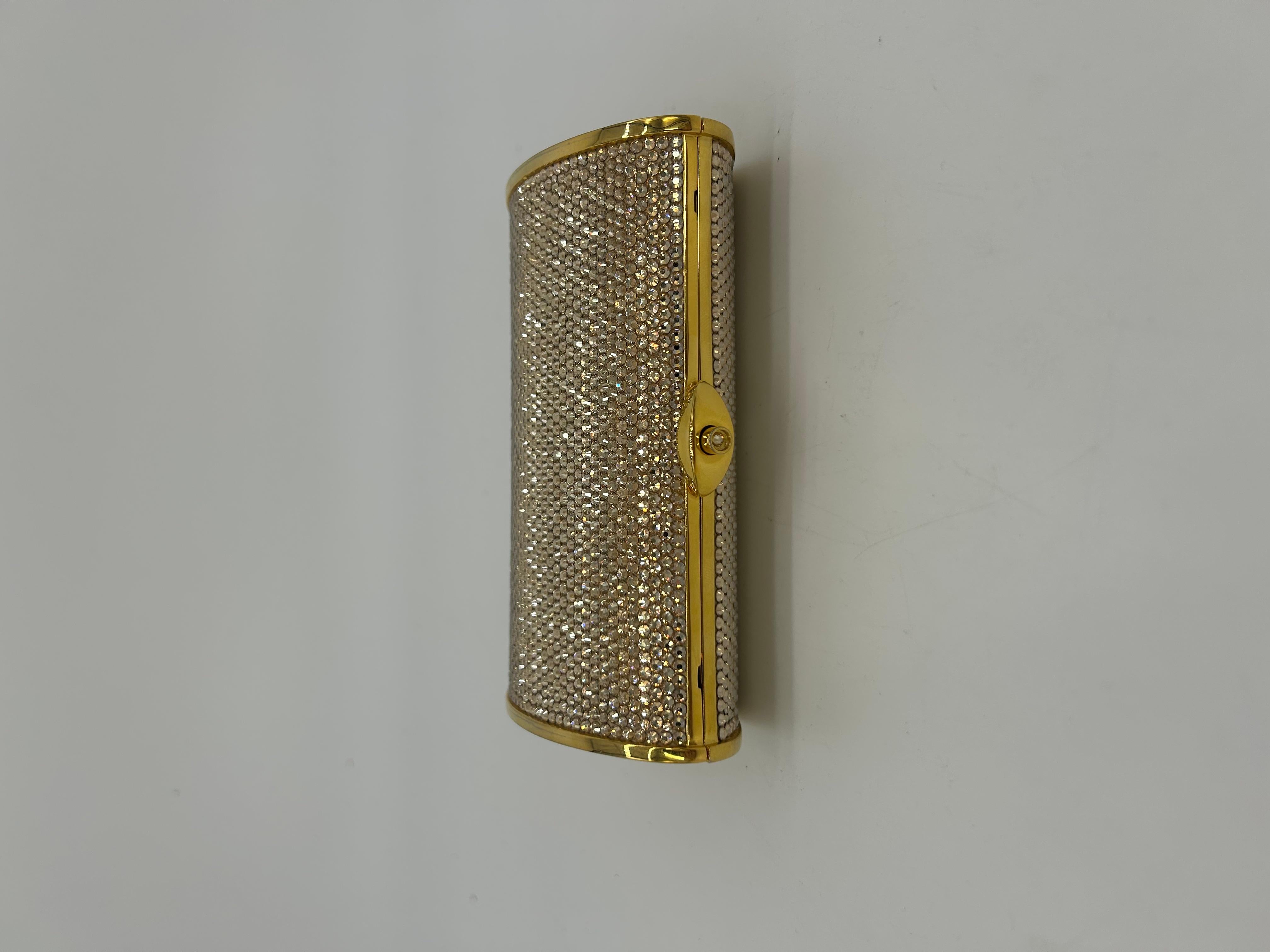 Judith Leiber Mini minaudière en cristal Swarovski doré Pour femmes en vente