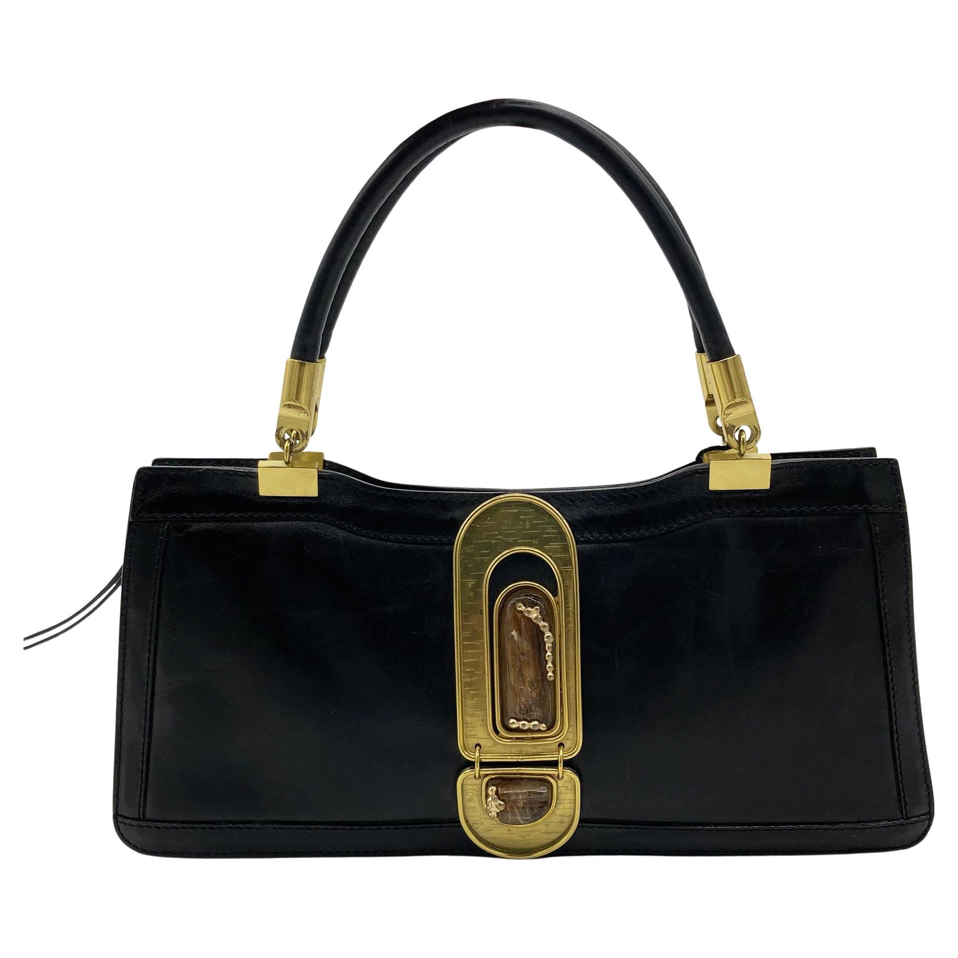 RARA Borsa Chloe vintage in pelle marrone con Jewell, c2000s