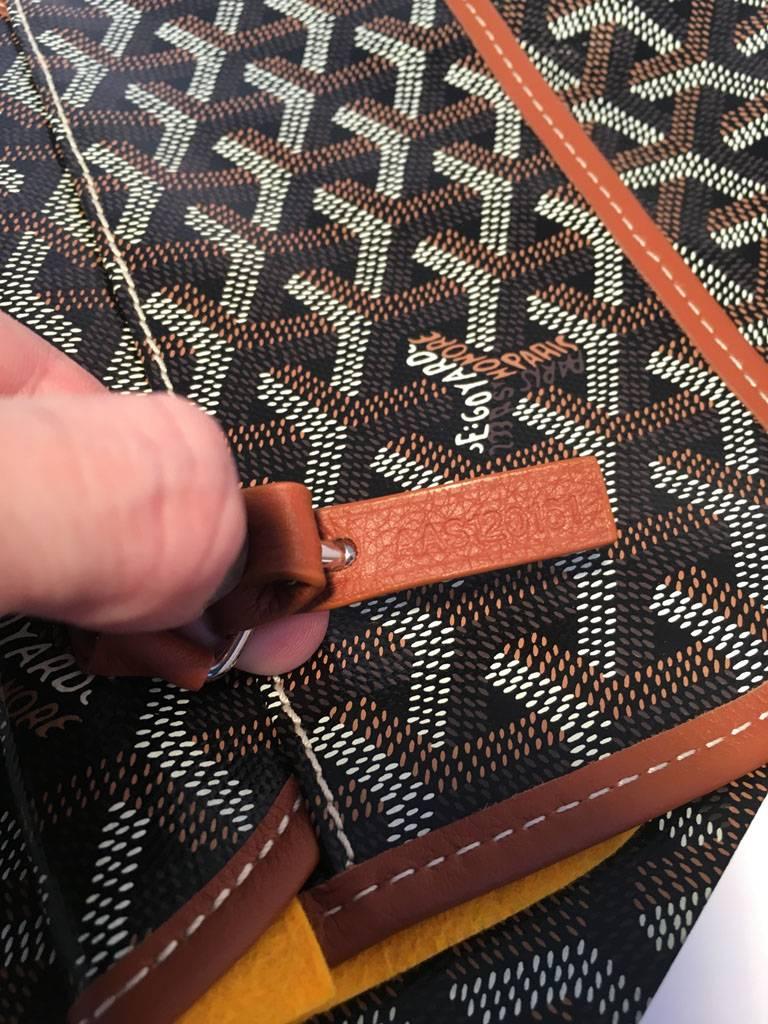 Women's Goyard St Louis PM Tote in Black and Brown