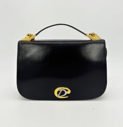 Christian Dior Vintage 1970s Dark Brown Calfskin Flap Bag