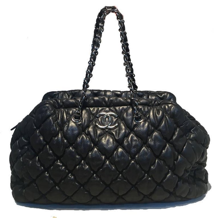 Chanel quilted Puffy Leather Shoulder Bag Tote