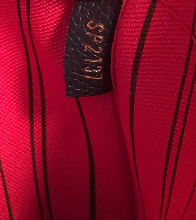 NWOT Louis Vuitton Navy Empreinte Leather Monogram Montaigne MM Handbag 3