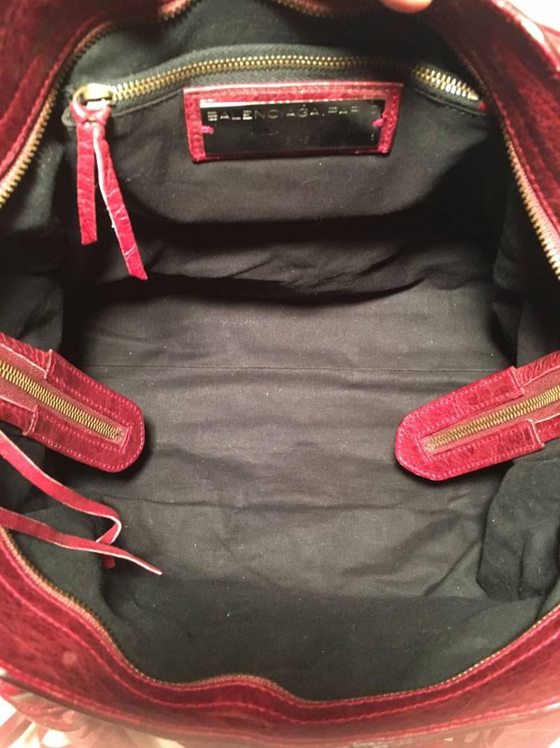 Brown Balenciaga Red Leather Classic City Bag