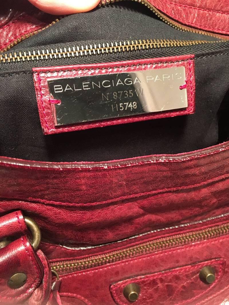 Balenciaga Red Leather Classic City Bag In Excellent Condition In Philadelphia, PA